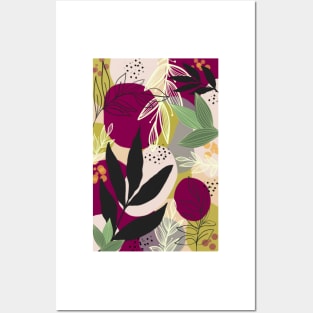 Modern Abstract leaves Posters and Art